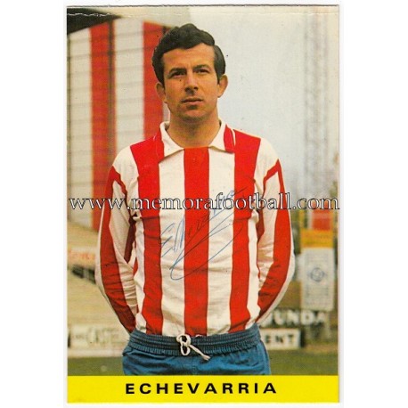"ECHEVARRÍA" Sporting de Gijón 1972 signed postcard