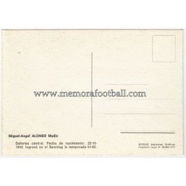 "ALONSO" Sporting de Gijón 1972 signed postcard