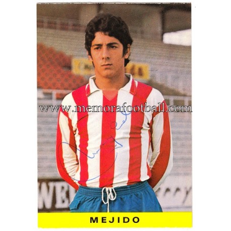 Tarjeta postal firmada de "MEJIDO" Sporting de Gijón 1972