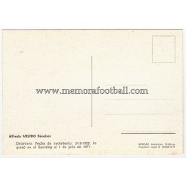 Tarjeta postal firmada de "MEJIDO" Sporting de Gijón 1972