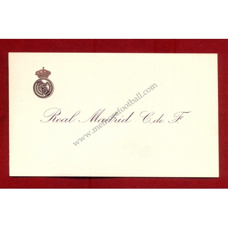 Real Madrid CF visiting card 1950-1960