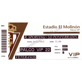 Sporting de Gijón v SD Ponferradina LFP 16/11/2012 ticket