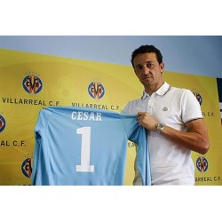 "CÉSAR" nº1 goalie Villareal CF LFP 2011-2012 UEFA match issued shirt