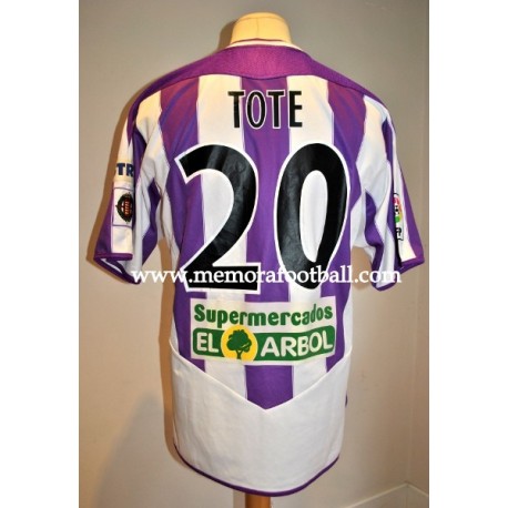 Maillot Match Worn Valladolid 2001-2002 Umbro - Taille XL Porté Par Javi Garcia - Collecteur Football Espagne