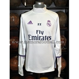 ZINEDINE ZIDANE Real Madrid LFP 2016-17 training sweat top worn