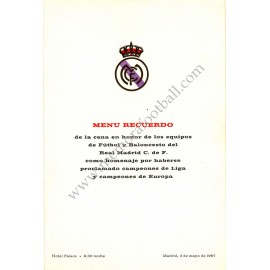Real Madrid CF - Dinner tribute 03-05-1967