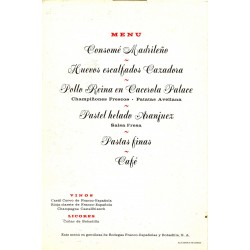 Menu Homenaje Real Madrid CF 03-05-1967