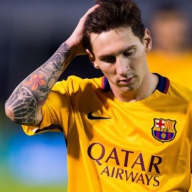 "MESSI" FC Barcelona 2015-2016 match unworn shirt