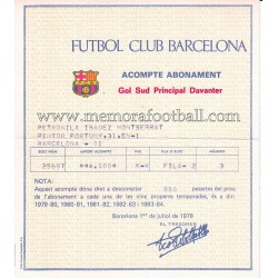 FC Barcelona season ticket...