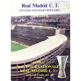 Real Madrid vs Internationale 1986 Copa UEFA