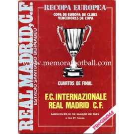 Real Madrid vs Internationale 1983 UEFA Cup Winners' Cup