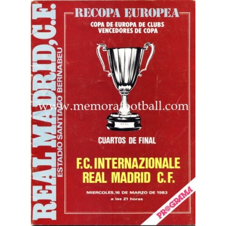 Real Madrid vs Internationale 1983 Recopa de Europa