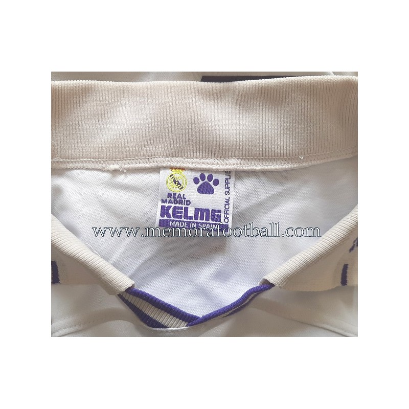 Maillot Match Worn Real Madrid Butragueño - Taille L, Marque Teka, Porté En Match, Origine Espagne, Pièce Collector