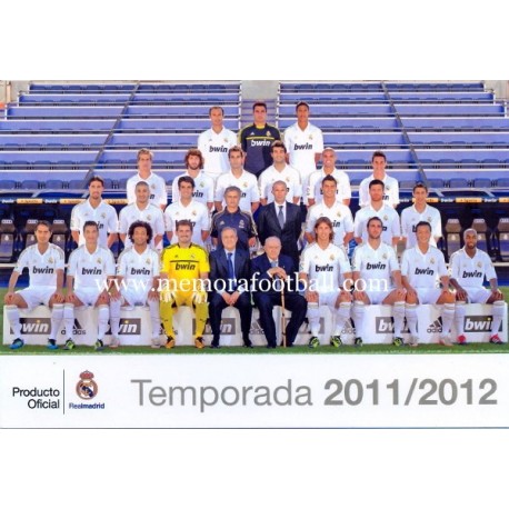REAL MADRID CF temporada 2011-2012 (postal de gran tamaño)
