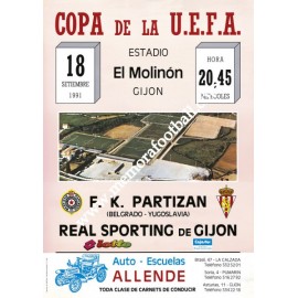 Sporting de Gijón vs AC Milan UEFA 16/09/87