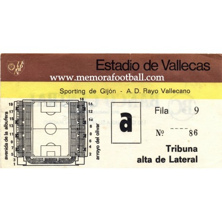 Rayo Vallecano vs Sporting de Gijón LFP 79/80 Rayo Vallecano vs Sporting de Gijón LFP 79/80