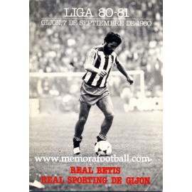 Sporting de Gijón vs Real Betis 1980 official programme