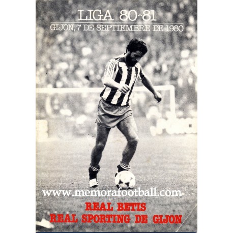 Sporting de Gijón vs Real Betis 1980 programa oficial