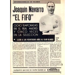 "Joaquín NAVARRO" Selección Española 07-12-1952