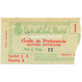 Real Madrid early 1950s ticket