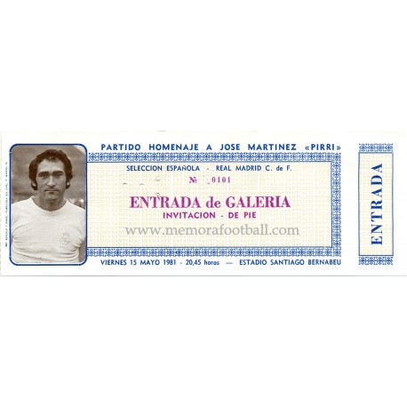 Partido Homenje a Pirri 15-05-1981 Partido Homenje a Pirri 15-05-1981