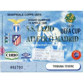 SS Lazio vs Atlético de Madrid UEFA SemiFinal 14-03-98