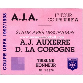 AJ Auxerre vs Deportivo de la Coruña UEFA Cup 1997-98