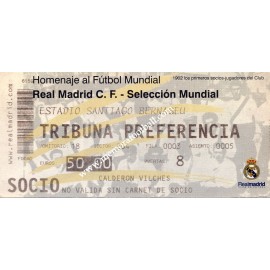 Real Madrid CF vs Selección Mundial. Partido del Centenario 2002