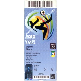 Inglaterra v Argelia - 2010 FIFA World Cup  ticket﻿