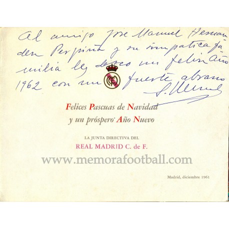 Real Madrid CF felicitación navideña 1961 Real Madrid CF felicitación navideña 1961