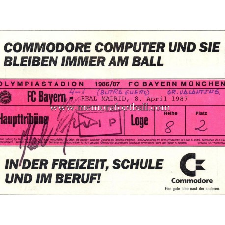 Bayern Munchen vs Real Madrid 9-05-2001 ticket Bayern Munchen vs Real Madrid 9-05-2001 ticket