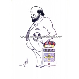 Caricatura de Eugenio Prieto Álvarez,Expresidente del Real Oviedo (1988-2002)﻿