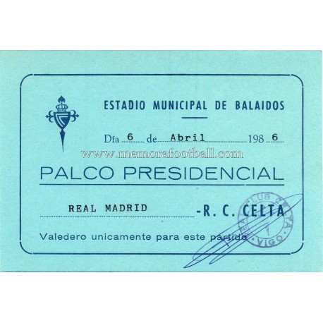 Celta de Vigo vs Real Madrid 12-02-1986 Liga Española