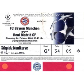 Bayern Munchen vs Real Madrid 24-02-2004 ticket