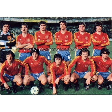 Spain National Team 1982 postcard
