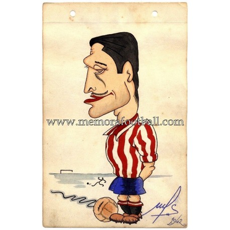 Luis Alonso "VIGIL" Real Gijón 1942 caricature