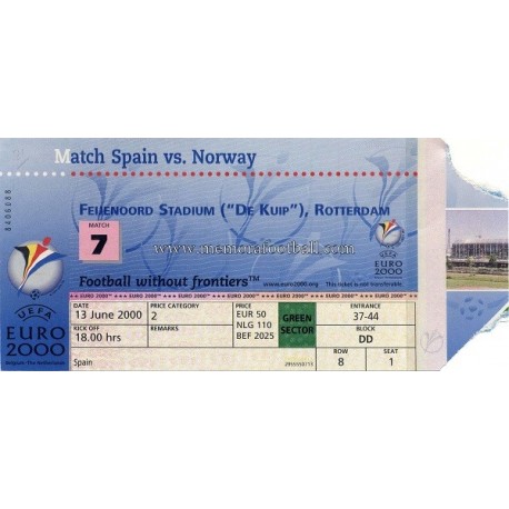 Spain vs Norway 2000 UEFA European Football Championship 