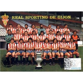 Tarjeta postal Sporting de Gijón 1979