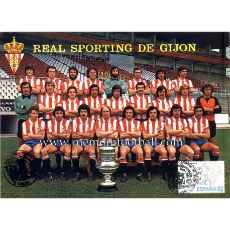 Sporting de Gijón 1979 big postcard