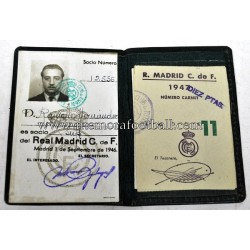 Carnet de Socio del Real Madrid CF 1946