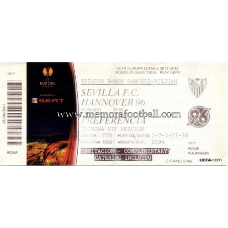 Sevilla vs Hannover 96 UEFA 25/08/2011