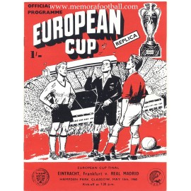 Eintracht Frankfurt v Real Madrid - European Cup Final 18/05/1960 Official Programme Replica