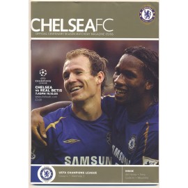 Chelsea v Real Betis UEFA Champions League 19-10-2005 programme