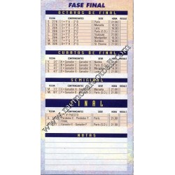 Calendario FIFA World Cup France 1998 