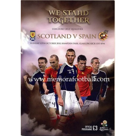 Scotland v Spain UEFA Euro 2012 Qualifier Programme