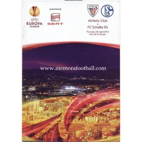 Athletic Club v FC Schalke 04 - UEFA Europa League 05-04-2012 Official Programme