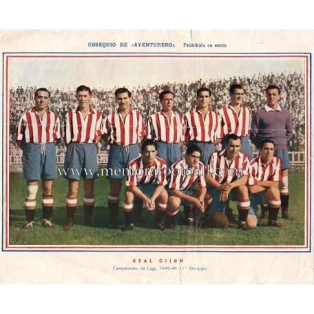 Lámina Sporting de Gijón 1945-46
