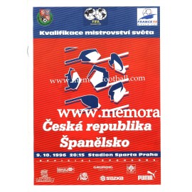 Czech Republic v Spain  FIFA World Cup 1998 Qualifier Programme