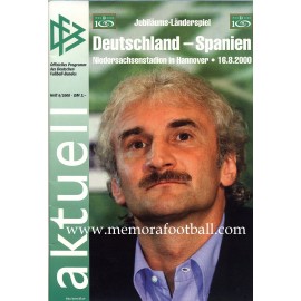 Germany v Spain 16-08-2000 Frindly Match programme