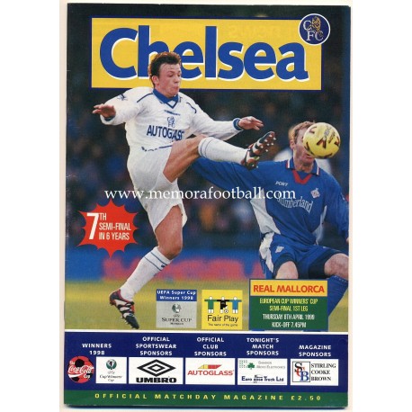 Chelsea v Real Mallorca 1999 European Cup Winners´ Cup Semi Final programme